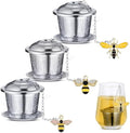 FoldTier 3 Sets Tea Infusers Loose Tea, Stainless Steel Leaf Strainers