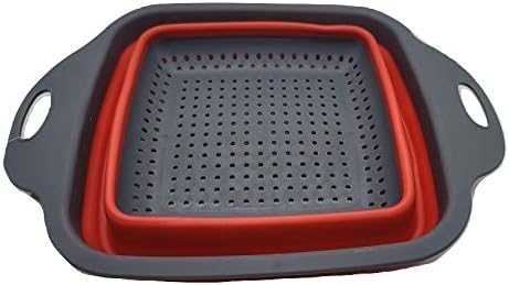 Handy Housewares Space Saving Collapsible Silicone Kitchen Colander