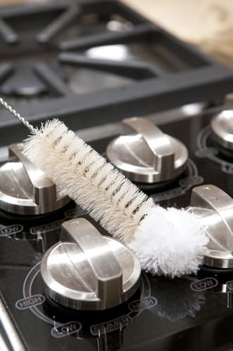 Casabella Glassware Cleaning Brushes with Soft Microfiber Tips, Set of