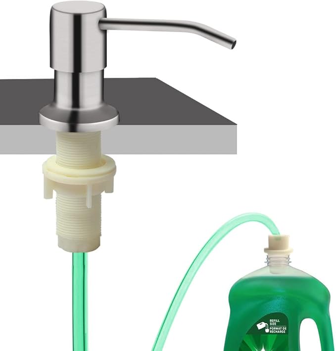 Soap Dispenser for Kitchen Sink, Built in Sink Soap Dispenser, Countertop Soap by OHiHi