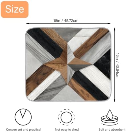 Modern Dish Drying Mats for Kitchen Counter Geometric Boho Western