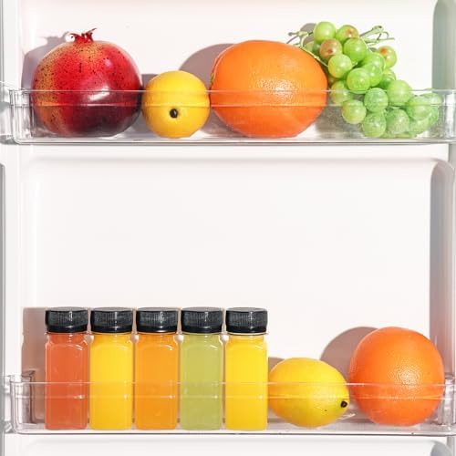 SUPERLELE 20pcs 2oz Plastic Shot Juice Bottles with Caps