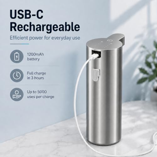 XINKORA Stainless Steel Automatic Soap Dispenser for Dish & Hand Soap