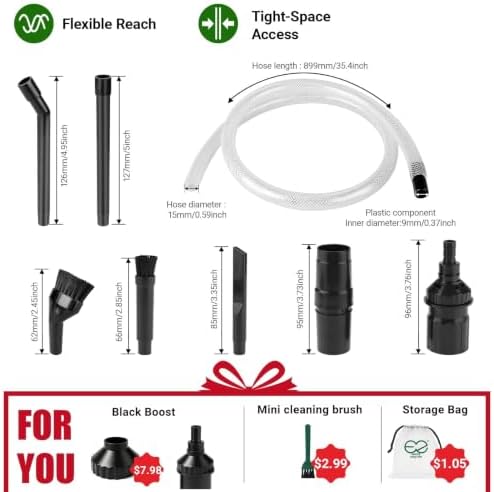 EZ SPARES 1-1/4" Micro Crevice Kit with Bag