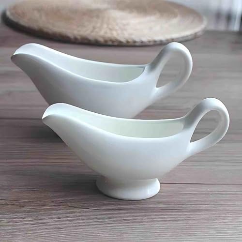 Gravy Boat, 9.4 oz Sauce Boat, 280 ml Gravy Bowl, Ceramic Serving