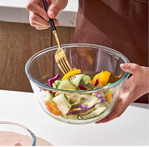 2.1 QT Borosilicate Glass Mixing Bowls Set of 2 (7.8 inch Diameter)