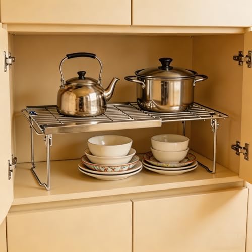 Orgneas Expandable Freezer Shelf Cooler Shelf Organizer 15.8"-22"