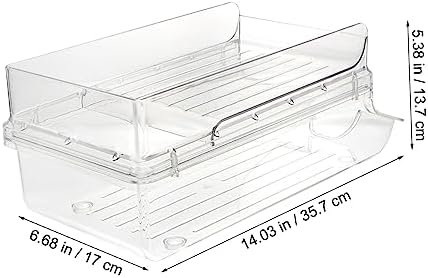 SOLUSTRE Stackable Soda Can Organizer for Refrigerator Beverage Can
