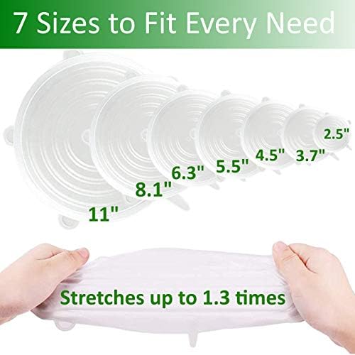 altCookingHub Silicone Stretch Lids, 6-Pack, 4.5 Inch