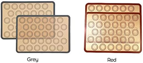 2 Pack Silicone Macaron Baking Mat, Non Stick Heat Pastry Sheet, Round