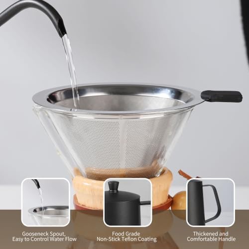 Coffee Pour Over Set with Dripper and Kettle