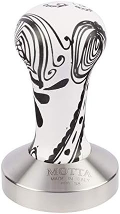 Metallurgica Motta Coffee-Espresso Tamper, 58 mm, Black and White