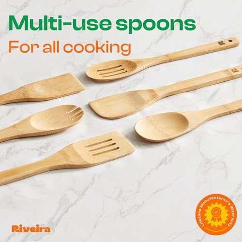 Riveira Bamboo Cooking Utensils Set, 6-Piece