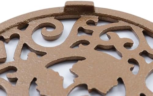 Bitray Cast Iron Trivet Mat Gold Vintage Flower Pot Holder Coaster