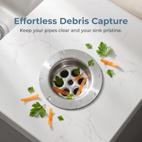 Lurrose 1 Set Kitchen Sink Drain Cover - 70mm/2.8inch Stainless Steel