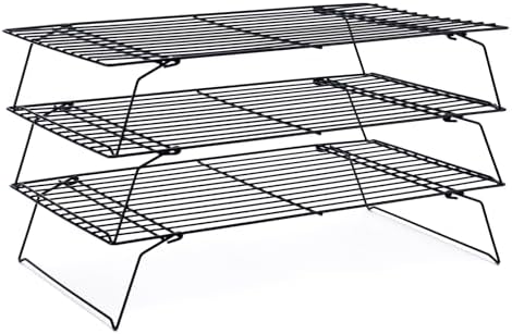 Briout Cooling Rack for Cooking Baking 3 Tiers, 16" x 10" Wire Rack