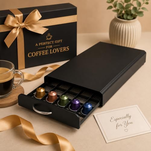 Coffee Pod Holder Drawer for Nespresso, 45 Pods
