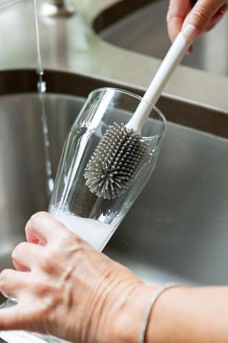 Joie Bottle Brush, Silicone Scrubber with Long Handle, Ideal for