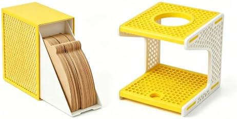 Bauhaus Honeycomb Pour Over Coffee Dripper Stand & Filter Holder Set