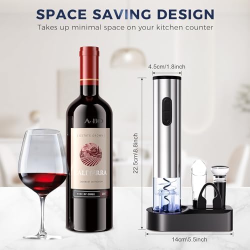Electric Wine Opener Set, Battery Operated Automatic Corkscrew with