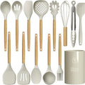 oannao Silicone Cooking Utensil Set, Khaki