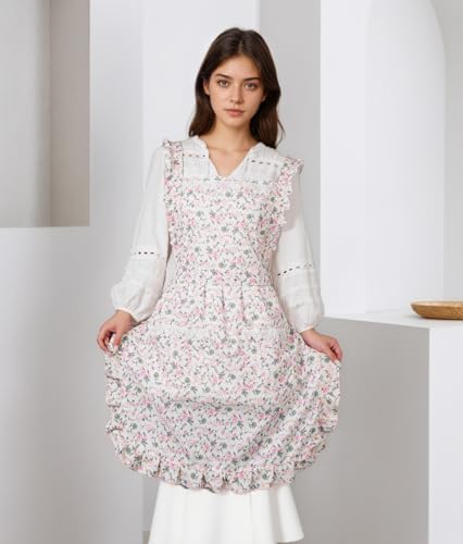 Aoomzoon Cute Aprons for Women with Pockets for Cooking Kitchen Gifts