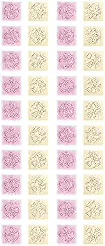 40pcs Bathroom Drain Hair Catcher and Drain Cover Set Disposable Pink