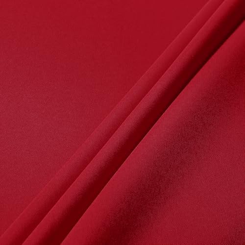 sancua Round Tablecloth 48 Inch Fits 20-36 Inch Tables, Christmas Red