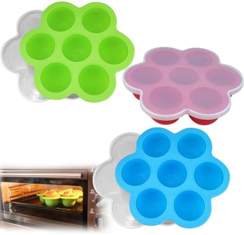 3 Pack Silicone Egg Bite Mold for Air Fryer Silicone Molds