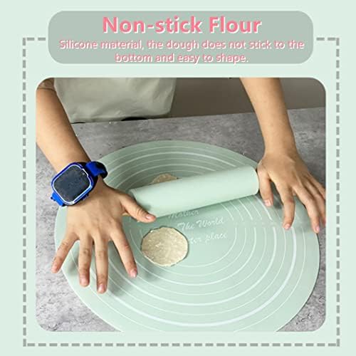 Xicennego Rolling Pin and Pastry Baking Mat Set for Kids, Food Grade