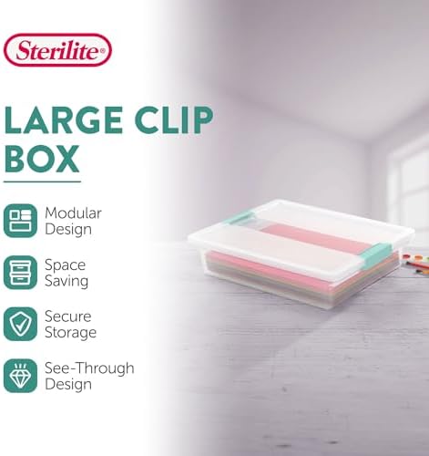 Sterilite Clip Box, Large, 6-Pack