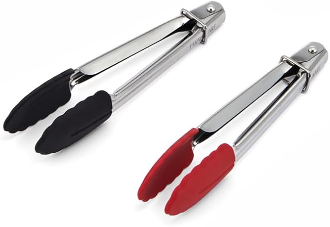 Farberware Classic S2 Mini Tongs Set of 2, 7-Inch Stainless Steel Kitchen Tongs by Farberware