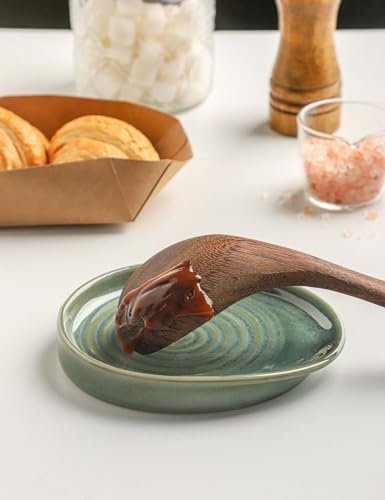 Ceramic Spoon Rest for Stove Top, Spoon Holder for Kitchen Counter
