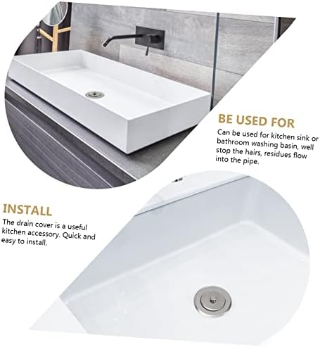 Stainless Steel Sink Strainer with Cover, Stopper, Drain Filter