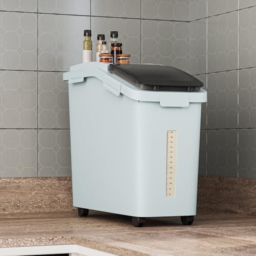 DWVO Large Ingredient Storage Bins, 11.4-Gallon Flour Rice Food