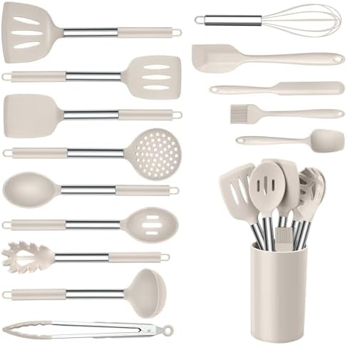 Onader Silicone Cooking Utensils Set of 15, Kitchen Utensils Set with