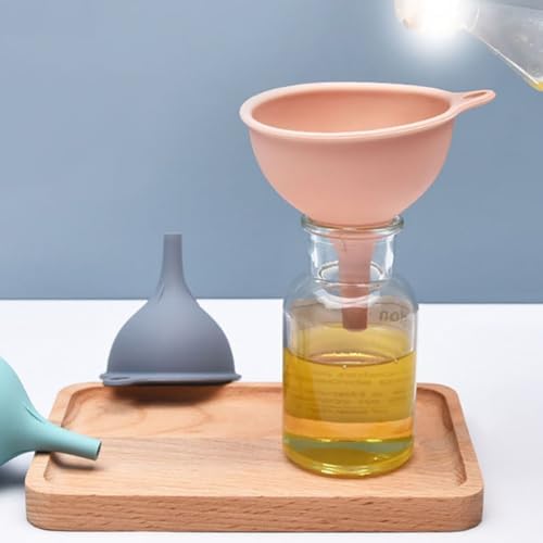 3 Pcs Silicone Wide Mouth Funnel Set for Kitchen Spill-Free Filling