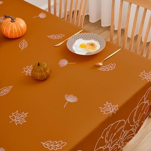 Fall 60x102 Rectangle Tablecloth Orange Thanksgiving Pumpkins Autumn
