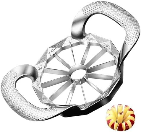 12-Blade Apple Slicer And Corer - Ultra-Sharp Stainless Steel Fruit