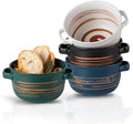 YUN TAO 32oz Large Soup Bowls with Handles, Stoneware Ceramic Deep