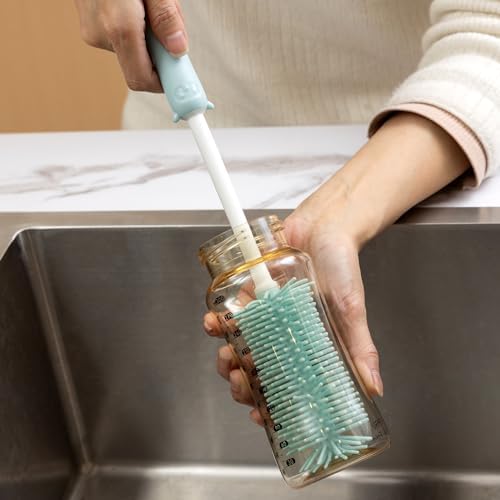 Silicone Bottle Cleaner Brush,13.4in Long Handle Water Cup Bottles