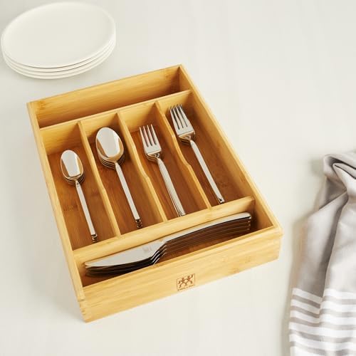 ZWILLING Bamboo Flatware Storage Tray, Kitchen Drawer Organizer for