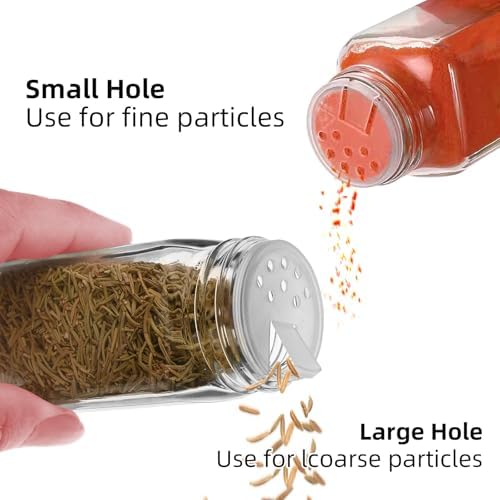 12 Pcs 4 OZ Glass Spice Jars with Bamboo Lids, Glass Jars with