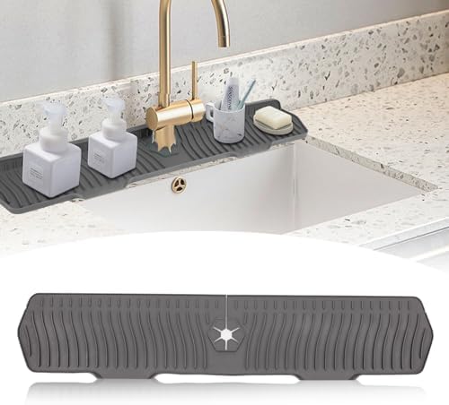 30 Inch Sink Splash Guard,Longer Silicone Sink Mat for Kitchen
