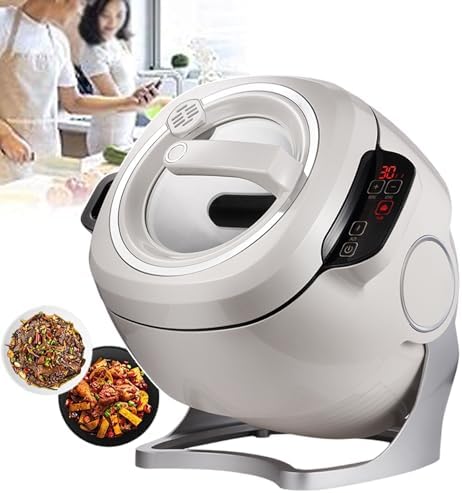 Commercial Food Processor, Lazy Stir-fry Pan Cooking Machine with 3