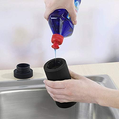 Dishwashing Soap Dispenser, Silicone Squeeze Bottle, Black
