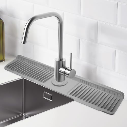 24 Inch Silicone Faucet Mat, 6°Slope
