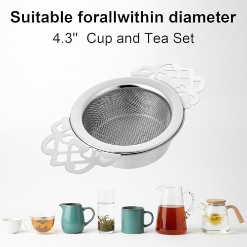 8 Pack Mesh Tea Filter Strainers, Stainless Metal Tea Infuser, Teas