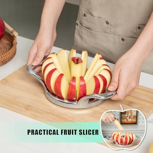 5.5 Inch Extra Large 16-Slice Apple Corer, Heavy Duty Divider Wedger