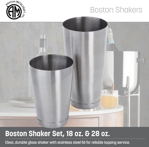 American Metalcraft BSSET Boston Shaker Set, Stainless Steel